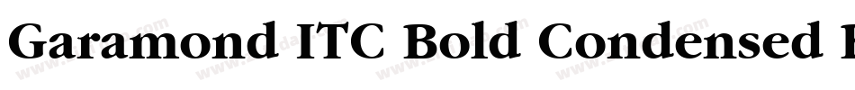 Garamond ITC Bold Condensed BT字体转换